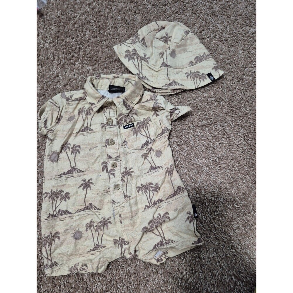 Volcom boys summer outfit with hat size 12 months